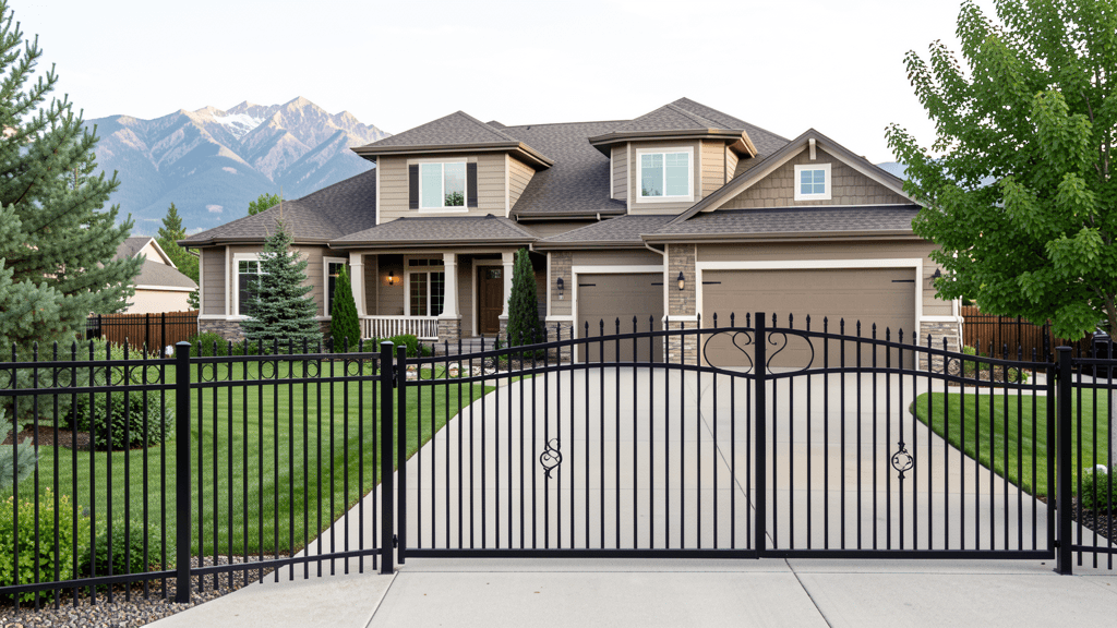 Wood privacy fence with gate installation Boise Idaho